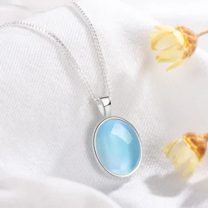 Natural Rose Quartz Oval Pendant 5