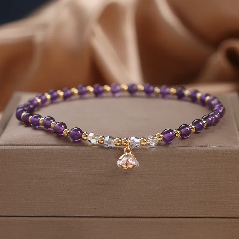 Amethyst & Nefertiti Charm outlets Anklet