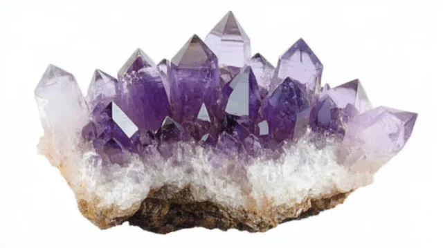 A beautiful amethyst crystal cluster isolate 7c1bcfc5 4492 4b13 9bbb c99b0f7f50fe